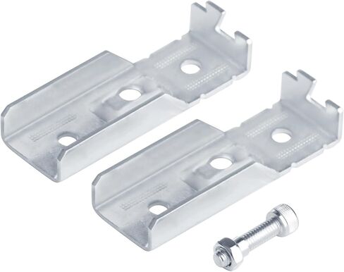 12 Sets 1 in. x 1 in. Square Tubing Connector, 2 Way T-Fitting Square Tube Clamps Fence Guardrail End Rails Connector, Carbon Steel, Thickness: 1.9mm in Saudi Arabia