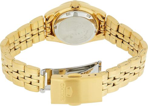 Seiko Women's SYMA38K 5 Automatic Gold Dial Gold-Tone Stainless Steel Watch in Saudi Arabia