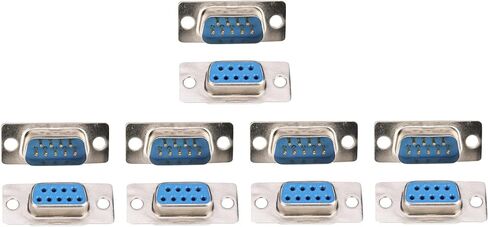 كابل توصيل مغير الجنس التسلسلي الصغير 9 دبوس DB9 أنثى إلى أنثى / ذكر إلى ذكر محول وصلة مبدل الجنس حزمة من 10 (فضي) in Kuwait