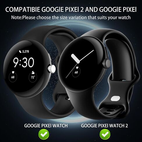 3-Pack for Google Pixel Watch 2 (New 2023)/ Pixel Watch Case with Tempered Glass Screen Protector + All Around PC Protective，Cover for Google Pixel Watch 2/ Pixel Watch 1 - Clear+Clear+Clear in Saudi Arabia