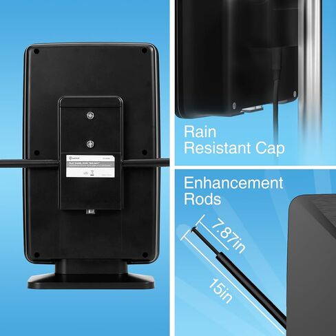 Antop HD هوائي AT-406BV لوحة مسطحة صغيرة بيج بوي Smartpass تضخيم داخلي/خارجي 80 ميل طويل المدى هوائي التلفزيون الرقمي in Kuwait