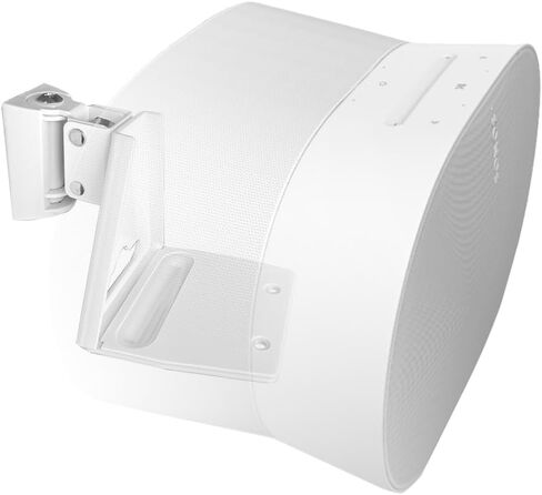مجموعة زوج من دعامات التثبيت على الحائط (قطعتان) لمكبر صوت Sonos Era 300 (تشمل قطعتين، دوارة وإمالة، معدن قوي، طلاء نهائي متين، سهل التركيب، متوافق مع Sonos Era 300، زوج أبيض) in Kuwait