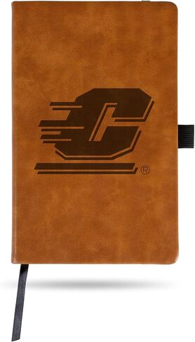 Rico Industries NCAA Central Michigan Chippewas Brown Laser Engraved Small Notepad Jounral/Notepad 8.25" x 5.25"- Office Accessory in Saudi Arabia