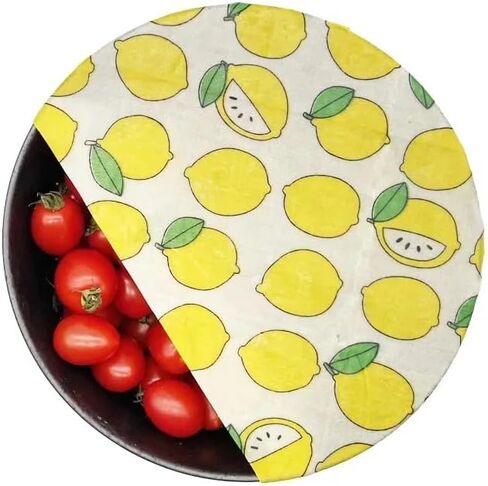 Lemon & Palm Tree Beeswax Wraps Set of 6 : Reusable Food Storage Solution for Sustainable Kitchen, Plastic-Free Alternative Green - Palm Tree in Saudi Arabia