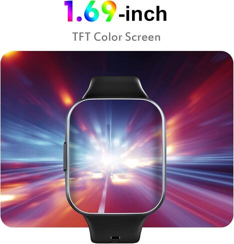 Smart Watch for Men Women, 1.69" HD Screen Activity Tracker Smartwatch, Fitness Tracker with Heart Rate/Sleep Monitor, 25 Sport Modes IP68 Waterproof, Pedometer, Fitness Watch for Android iOS Phones in Saudi Arabia