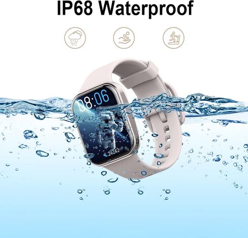 Smart Watch for Men Women, 1.69" HD Screen Activity Tracker Smartwatch, Fitness Tracker with Heart Rate/Sleep Monitor, 25 Sport Modes IP68 Waterproof, Pedometer, Fitness Watch for Android iOS Phones in Saudi Arabia