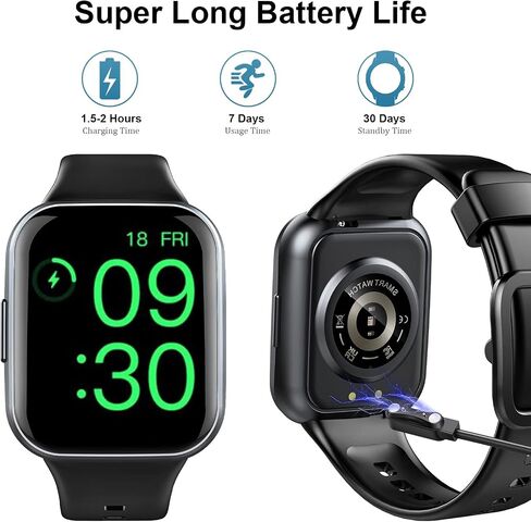 Smart Watch for Men Women, 1.69" HD Screen Activity Tracker Smartwatch, Fitness Tracker with Heart Rate/Sleep Monitor, 25 Sport Modes IP68 Waterproof, Pedometer, Fitness Watch for Android iOS Phones in Saudi Arabia