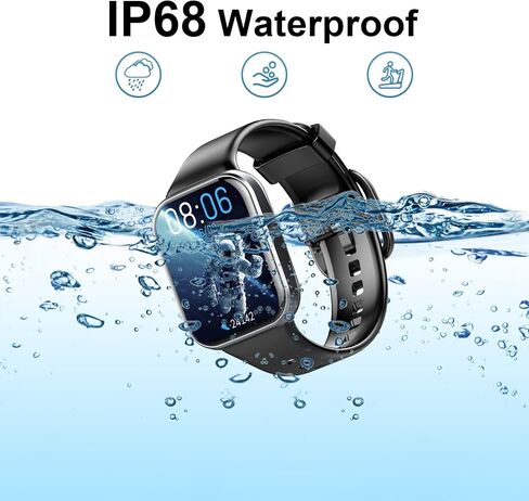 Smart Watch for Men Women, 1.69" HD Screen Activity Tracker Smartwatch, Fitness Tracker with Heart Rate/Sleep Monitor, 25 Sport Modes IP68 Waterproof, Pedometer, Fitness Watch for Android iOS Phones in Saudi Arabia