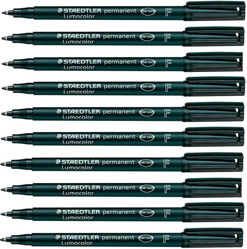 Lumocolor Quick-drying Fine Point Permanent Markers, Black in Saudi Arabia