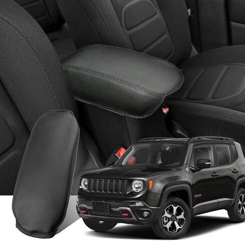 غطاء مسند ذراع Ruiya لسيارة Jeep Renegade غطاء وحدة التحكم المركزية 2015-2024 Jeep Renegade BU ملحقات غطاء مسند الذراع التلقائي متوافق مع 2015-2020 2021 2022 2023 2024 Jeep Renegade in Kuwait
