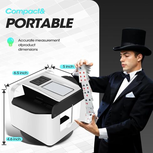 جهاز خلط وتوزيع البطاقات الأوتوماتيكي G1 Pro 2 في 1، آلة خلط وتداول كهربائية الكل في واحد، فائقة الهدوء، قابلة لإعادة الشحن، الاتصال بالبطاقات عن بعد، لألعاب الطاولة وألعاب البوكر in Kuwait