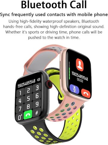 Smart Watch for Android & iOS Phones, Smartwatch 2.09 Touchscreen Activity Tracker with Sleep Monitor Pedometer Fitness Tracker Compatible with iPhone for Kids Women Men (Rainbow Black) in Saudi Arabia