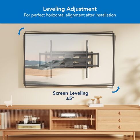Mount-It! Heavy Duty XXL Full Motion TV Wall Mount for Extra Large TVs, max VESA 900x600, Holds up to 264lb, Swivel Tilt Extension Adjustable TV Mount for 60", 65", 70", 75", 80", 85", 90", 100 inch+ in Saudi Arabia