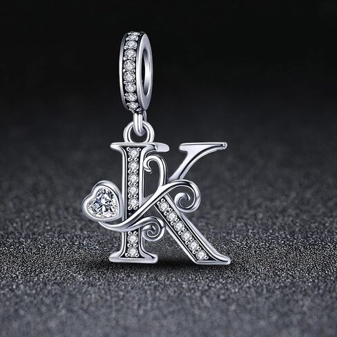 Silver Letter Charm Fit for Pandora Charms Bracelet Alphabet Initial Dangle Charms Beads Jewelry Gifts for Women Girls in Saudi Arabia