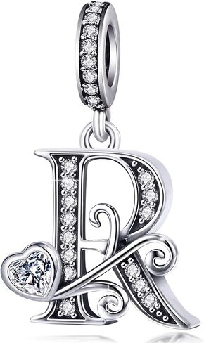 Silver Letter Charm Fit for Pandora Charms Bracelet Alphabet Initial Dangle Charms Beads Jewelry Gifts for Women Girls in Saudi Arabia