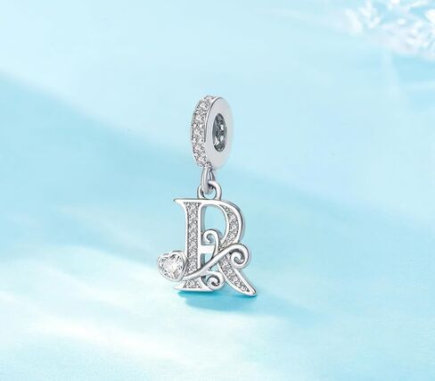 Silver Letter Charm Fit for Pandora Charms Bracelet Alphabet Initial Dangle Charms Beads Jewelry Gifts for Women Girls in Saudi Arabia