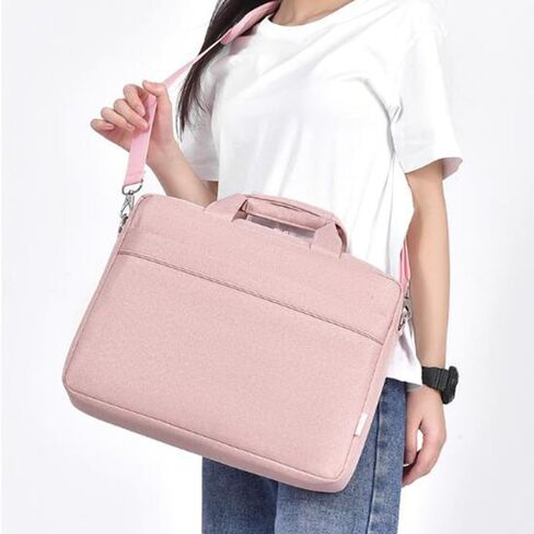 14-15 Inch Laptop Case with Shoulder Strap for Lenovo Flex 14,HP Chromebook 14/HP Stream 14,Acer Spin 3, Dell Inspiron 14, LG Gram 14, 14" Lenovo Dell Asus HP Acer Chromebook 14 inch Laptop Bag(Pink) in Saudi Arabia