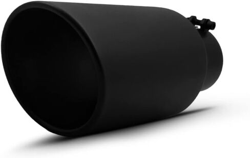 KEDAKEJI 3 Inch Inlet Exhaust Tip Black Coated Exhaust Tailpipe 3" Inlet 5" Outlet 12" Overall Length Stainless Steel with Bolt On Design in Kuwait