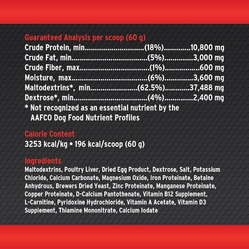 Annamaet Glycocharge – Post-Exercise Supplement for Canine Athletes and Working Dogs – with Maltodextrins to Help Replenish Muscle Glycogen for Faster Recovery - 300 g in Saudi Arabia