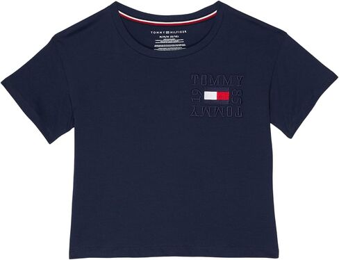 تي شيرت مخطط بأكمام قصيرة للفتيات من Tommy Hilfiger in Kuwait