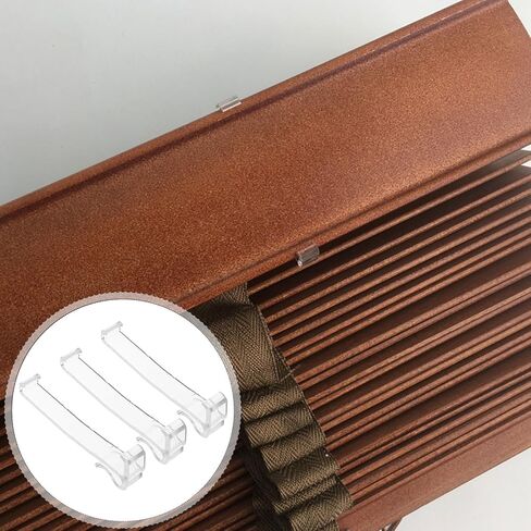 DECHOUS 12pcs Blind Trim Clip Hidden Valance Clips Window Blinds Hidden Clip Valance Retainer Holder Vertical Blinds for Sliding Glass Doors Vertical Curtain Plastic Replaceable in Saudi Arabia