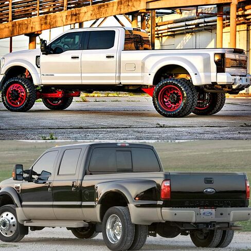 NSLUMO عجلة الحاجز أضواء علامة جانبية ل1999-2010 F-ord F350 F450 عجلة مزدوجة العنبر الأحمر جذع السرير علامات الحاجز 48 SMD عدسة مدخنة استبدال مصابيح Sidemarker OEM in Saudi Arabia