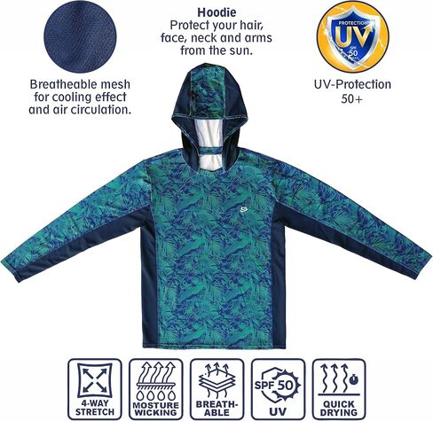 Mens Active Hoodie Beach FIshing Hiking Quick Dry 4-Way Stretch UV Protection Comfortable in Saudi Arabia