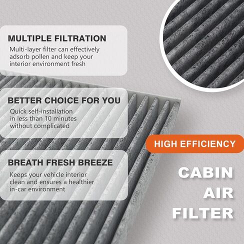 Cabin Air Filter JH155, Fits 2019-22 S60, V60, 2020-22 V60 CROSS COUNTRY, 2018-21 V90, 2017-22 S90, V90 CROSS COUNTRY, 2018-22 XC60, 2016-22 XC90, CF12155, 31404469, 31407747, 31407748 in Saudi Arabia