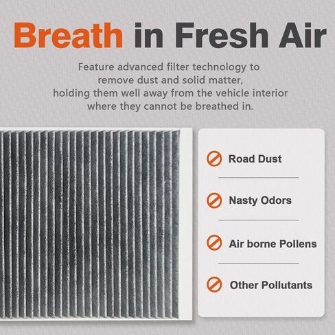 Cabin Air Filter JH155, Fits 2019-22 S60, V60, 2020-22 V60 CROSS COUNTRY, 2018-21 V90, 2017-22 S90, V90 CROSS COUNTRY, 2018-22 XC60, 2016-22 XC90, CF12155, 31404469, 31407747, 31407748 in Saudi Arabia