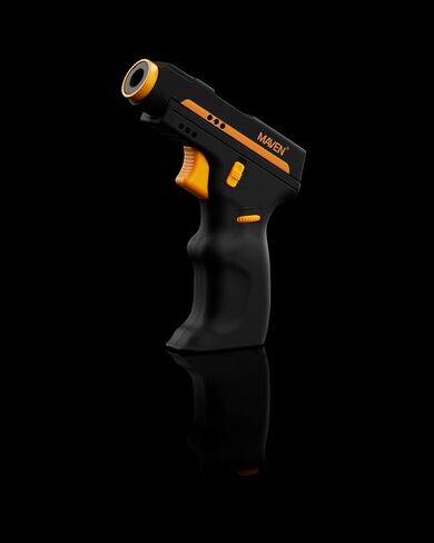 Maven Model K2 Butane Refillable Torch Lighter, Single Jet Windproof Adjustable Flame, Outdoor & Indoor Use, Safety Lock (Butane Not Included) (Black) in Saudi Arabia