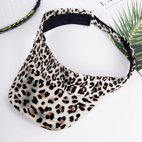 قطعة واحدة من ملابس رياضية بطبعة الفهد، قناع رياضي، قبعة رياضية للشمس، قناع قابل للتعديل للنساء والرجال in Kuwait