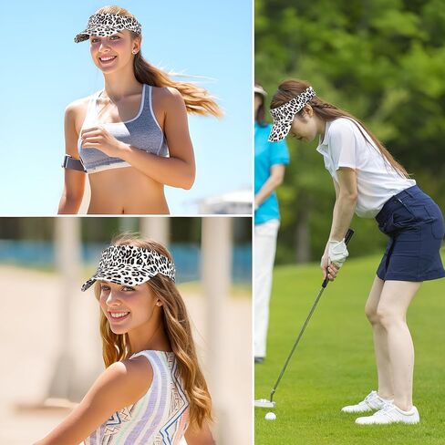 قطعة واحدة من ملابس رياضية بطبعة الفهد، قناع رياضي، قبعة رياضية للشمس، قناع قابل للتعديل للنساء والرجال in Kuwait