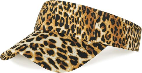 1 Piece of Leopard Print Sport Wear Athletic Visor Sun Sports Visor Hat Visor Adjustable Cap for Women and Men in Saudi Arabia