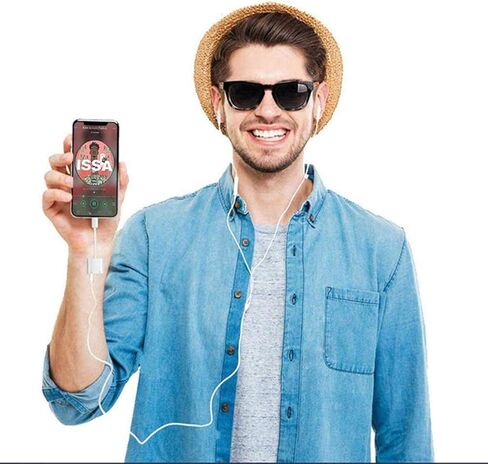 [Apple MFi Certified] Lighting to 3.5 mm Headphone Jack Adapter for iPhone Dongle, 2 Pack 2 in 1 iPhone Headphone Aux Audio + Charger Cable Splitter Adapter Dongle for iPhone 14 13 12 11 XS XR X 8 7 in Kuwait