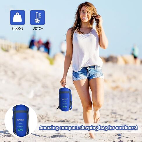 حقيبة نوم للتخييم - 3 مواسم للطقس الدافئ والبارد - خفيفة الوزن وسهلة الاستخدام للبالغين والأطفال - حقيبة نوم للتخييم والسفر في الهواء الطلق in Kuwait