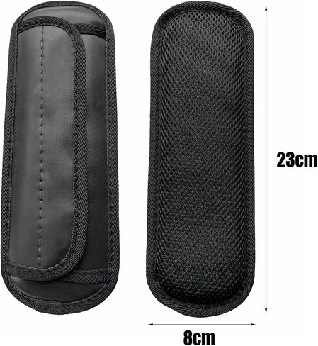 وسادات حزام الكتف العالمية، وسادة كتف جلدية بديلة، وسادة هوائية قابلة للإزالة للحقيبة، حقيبة الظهر، المراسلة، الكاميرا، صالة الألعاب الرياضية، الكمبيوتر المحمول، حزام الجيتار (أسود) in Kuwait