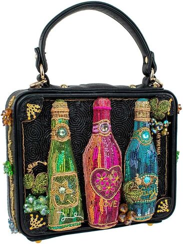 Mary Frances In the Spirit Beaded Top Handle Cocktails, Champagne Handbag, Multi in Saudi Arabia