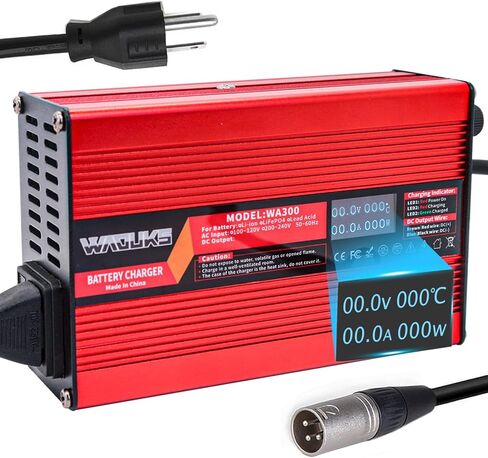 58.8V 4A Li-ion Battery Charger with OLED Display DC XLR 3 Prong Plug Used for 14S 52V Lithium Battery Pack 52V Fast Battery Charger in Saudi Arabia