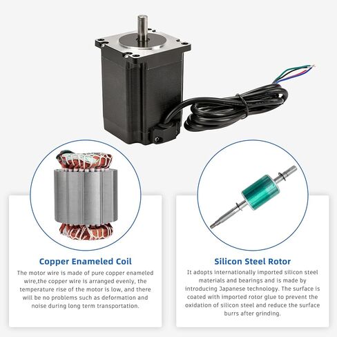 Nema 23 محرك متدرج 4.0A 2.0Nm طول 76 مللي متر مع عمود 8 مللي متر لطريق مخرطة مطحنة CNC in Kuwait