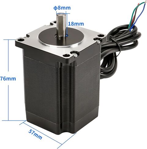 Nema 23 محرك متدرج 4.0A 2.0Nm طول 76 مللي متر مع عمود 8 مللي متر لطريق مخرطة مطحنة CNC in Kuwait
