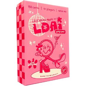 Let's Drink About It Game Girlys Pack: The Ultimate Dirty Drinking Game for Adults - The Party Game for Groups of Friends - Fun for Girls Night in or Out - Bachelorette Drinking Games