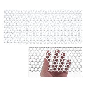 PATIKIL 23.6" x 15.7" 304 Stainless Steel Perforated Sheet, 0.39" Hole 19GA Expanded Metal Mesh Plate Screen Decorative Meshes for Ventilation Grill Smoking