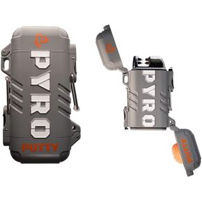 PYRO Putty Stow & GO ARC Lighter | Storage Compartment| USB Rechargable (Stow & Go Lighter + 1 Summer Single Use Packet)