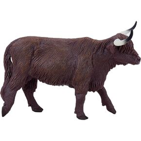 MOJO Highland Cow Realistic Farm Animal Toy Replica Hand Painted Figurine