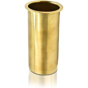 MARINE CITY Brass Drain Tube Corrosion Resistant Easy Functional and Smooth Design 3 x 1 Inches for Boats - Water Marine – Transom – Motor Well – Live Well – Baitwell (Pack of 1)