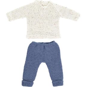 Miniland Clothes for Dolls 15 3/4'' Knitted Outfit Sweater & Trausers - ECO, Made in Spain, Quality, Role Play, Educational