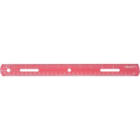 Westcott Plastic Ruler, 12 Inches/30 Centimeters, Red (16016)