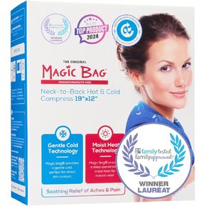 The Original Magic Bag Neck-to-Back Heating Compression, Hot/Cold Therapy for Neck Pain Relief, Awarded with the Family-Tested, Family-Approved Seal, Cordless, 48 x 31 cm (19" x 12")