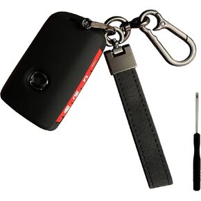ABS Plastic Rubber Key Fob Cover Compatible with 2019-2024 Mazda 3 6 CX-30 CX-5 CX-9 CX-50 (Carbon Fiber Pattern+Keychain) in Kuwait