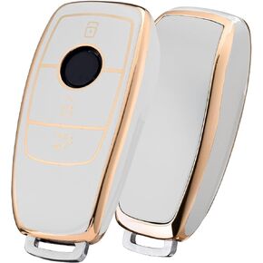 ELOHEI for Mercedes Benz Key Fob Cover، Premium Soft TPU 360 درجة حماية كاملة ملحقات حافظة المفاتيح لمرسيدس بنز E Class، 2018-up S Class، 2017-2022 C-Class G-Class A-Class